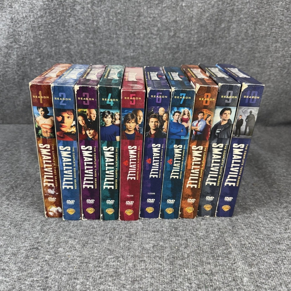 Smallville Complete Series Seasons 1-10 DVD Lot Superhero Drama Warner Bros